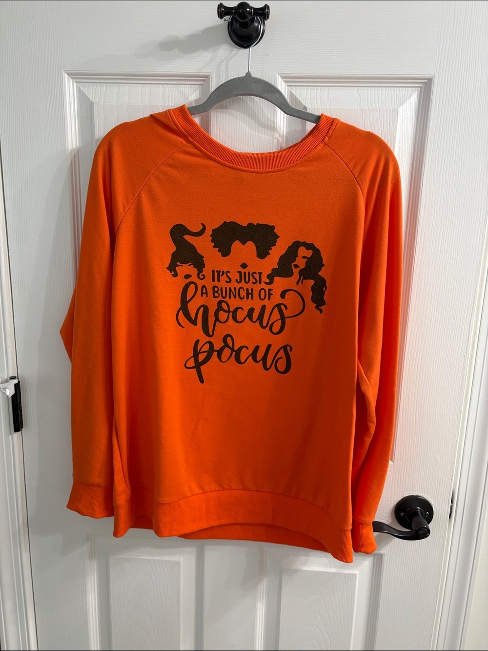 Amazon Orange Hocus Pocus Graphic Pullover Sweatshirt